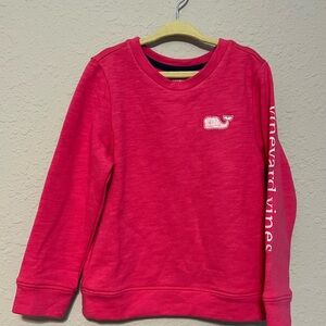 Vineyard Vines Kids Bright Pink Sweatshirt with Whale Logo